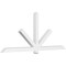 Ekena Millwork Kennewick Architectural Grade PVC Gable Bracket, 96"W x 40"H x 4"D x 4"F, 10/12 Pitch GBP096X40X0404KEN00 - alternate 1